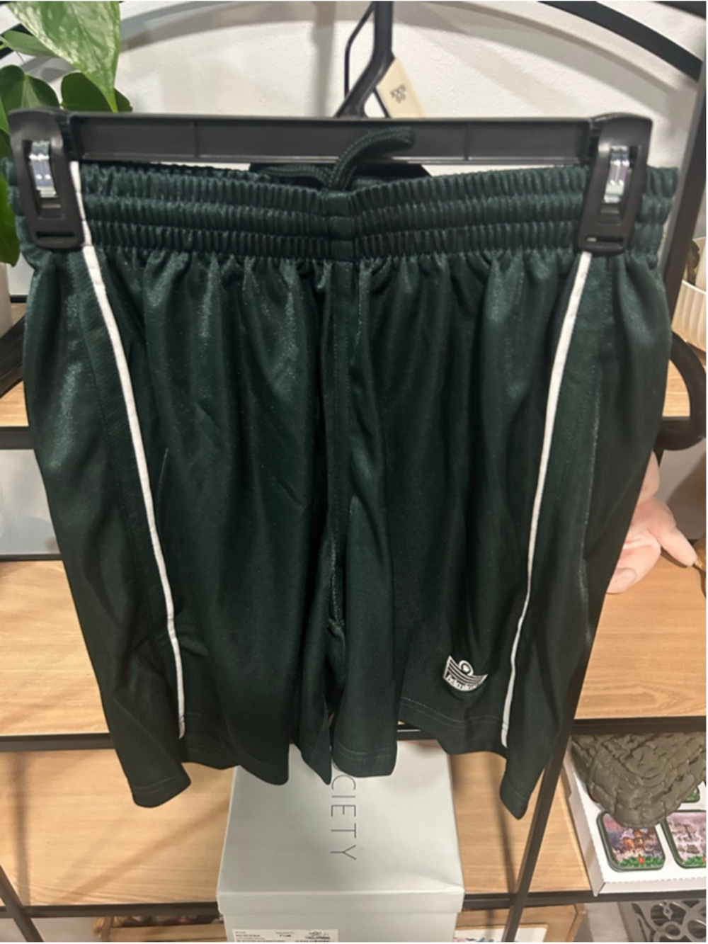 Men's Admiral Athletic Shorts S Dark Green White